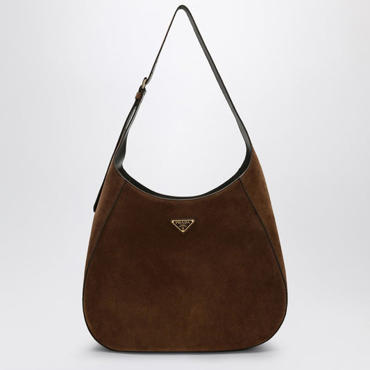 Prada Large brown suede bag 1BC181OPO2C4SP_PRADA-F0324