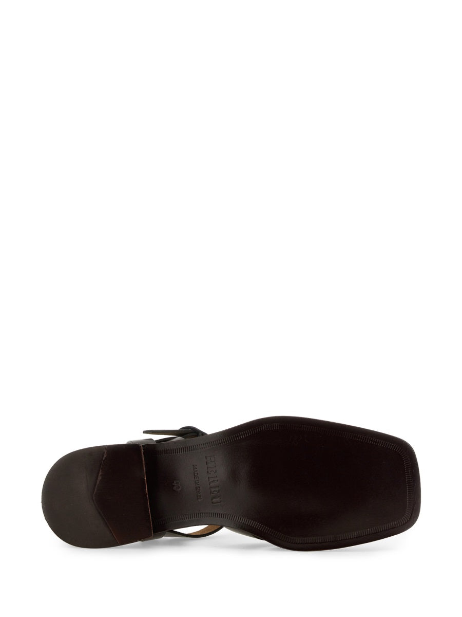 HEREU SANDAL "ALORDA" ALORWFS24.002.3DARKBROWN