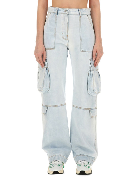 MSGM DENIM CARGO PANTS 3641MDP254L24726982