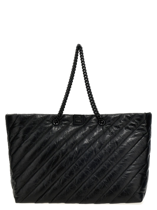 Balenciaga 'CARRY ALL CRUSH' LARGE SHOPPING BAG 7717182AAWW1000