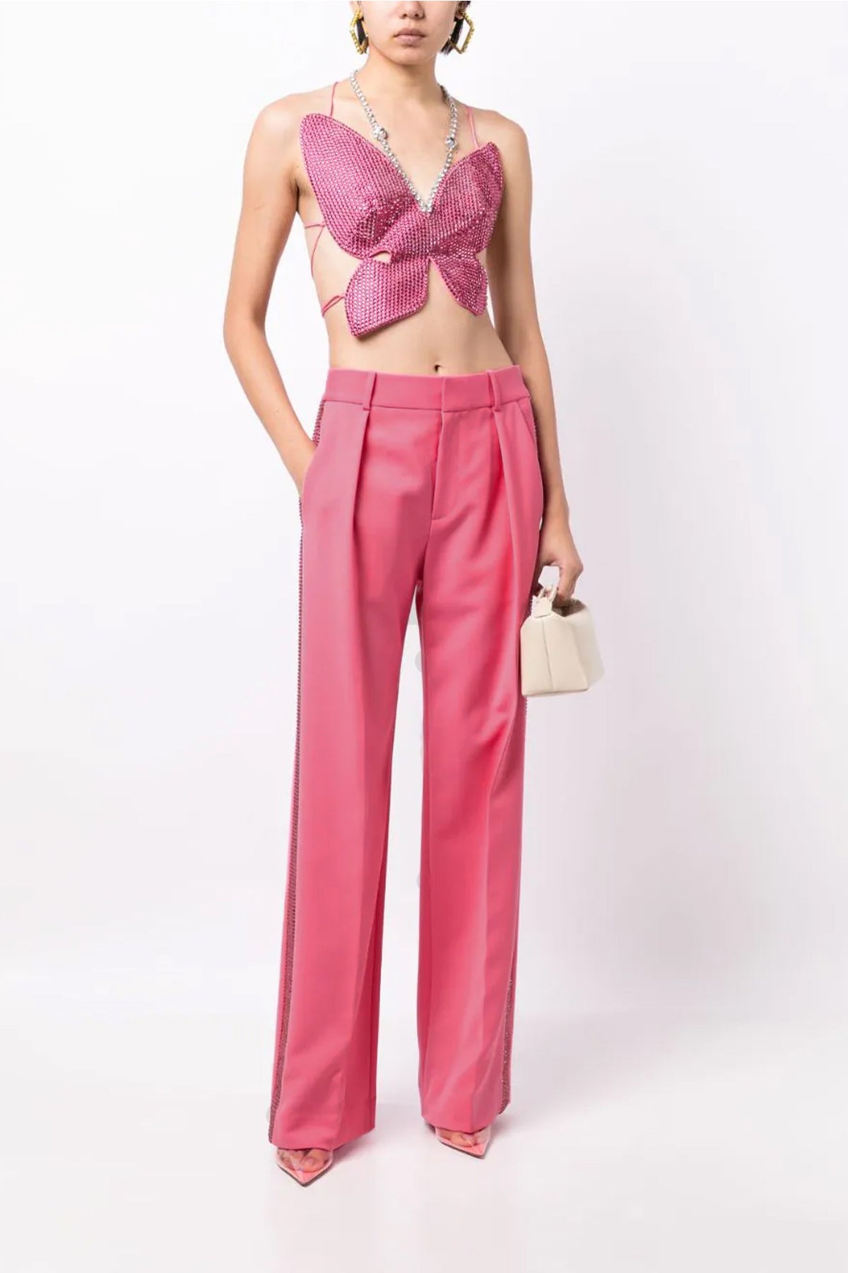 AREA PANTALONE 'CRYSTAL EMBELLISHED' 2303P13171CARMINEROSE