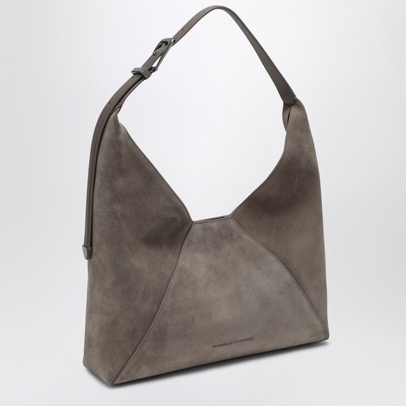 Brunello Cucinelli BC Duo grey hobo bag MBHID3678LEP_CUCIN-C8212