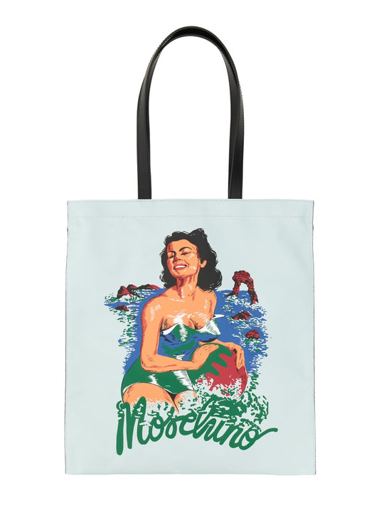 MOSCHINO HAWAIIAN PRINT TOTE BAG 744682131339