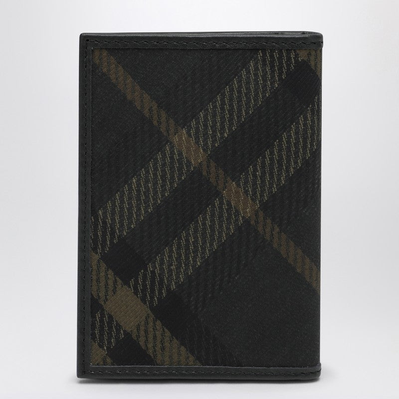 Burberry Black folding card case with Check pattern 8098456160998P_BURBE-C1479