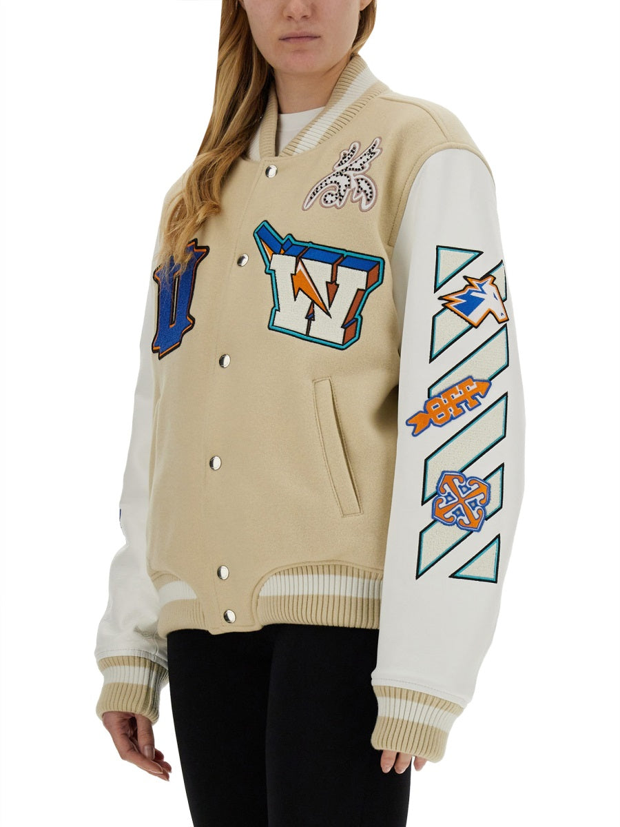 Off-White VARSITY JACKET OWEK006S24FAB0010301