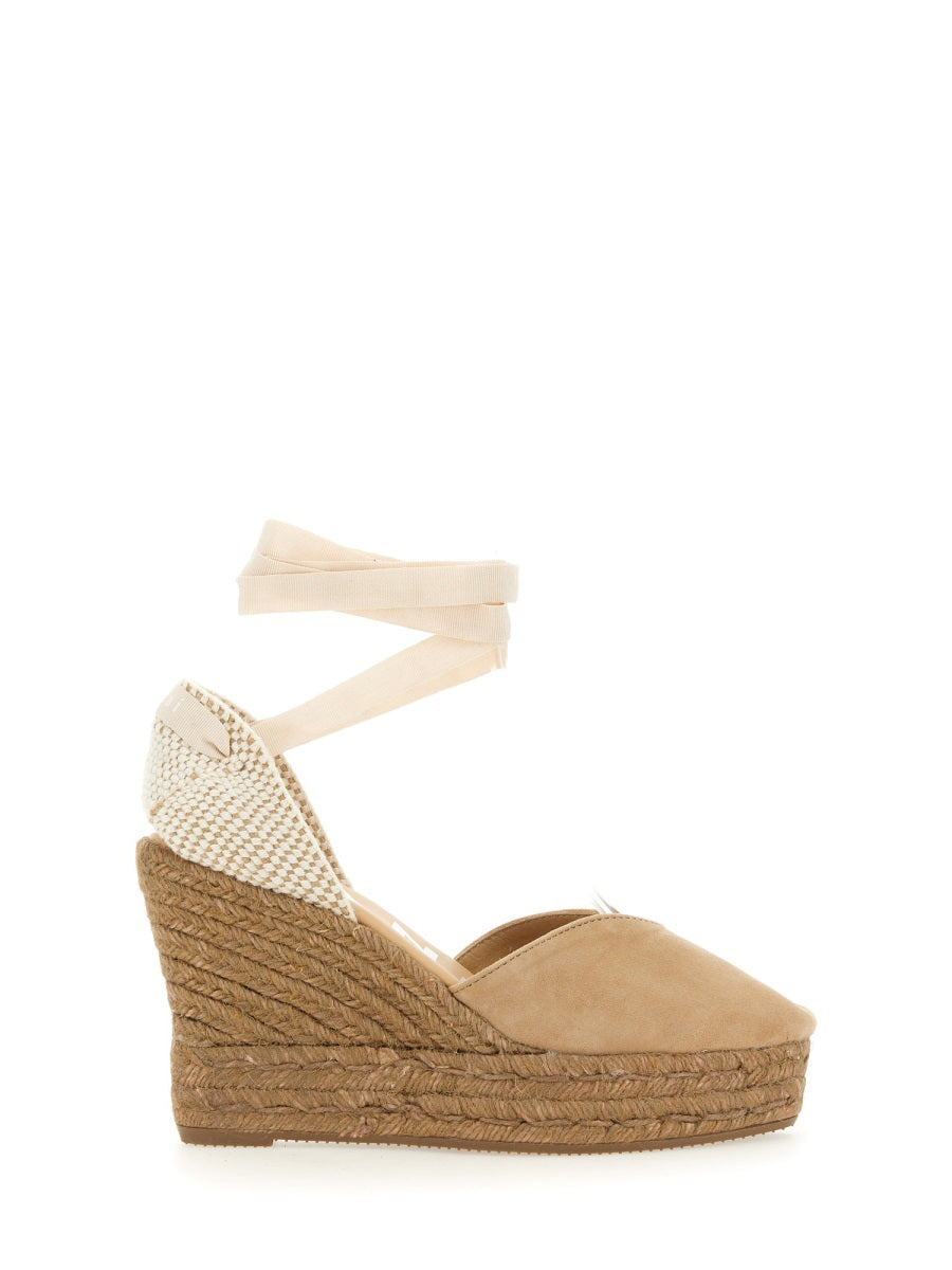 MANEBI WEDGE ESPADRILLES W1.6WHSOFTSUEDEVINTAGETAUPEONTONE