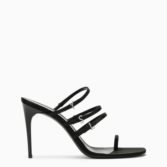 Saint Laurent Black silk and leather sandal 7752149QNAGO_YSL-1000