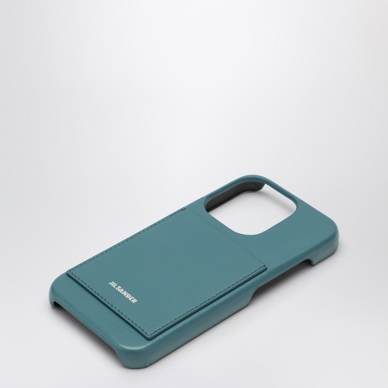 Jil Sander Lagoon-coloured iPhone 15 Pro Max cover with logo J07VL0031P6986P_JILSA-431