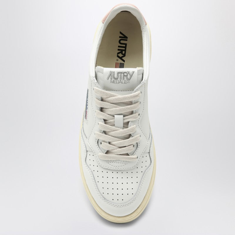 AUTRY White/pink leather Medalist sneakers AULWLL16P_AUTRY-LL16