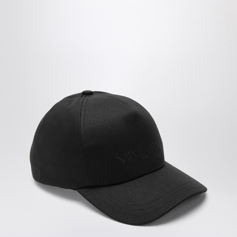 Saint Laurent Black baseball cap with logo 778063-3YP19O_YSL-1000