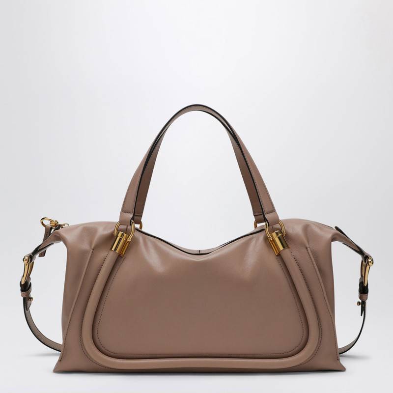 Chloé Paraty 24 bag in shiny deep beige leather CHC24AS750N82P_CHLOE-28V