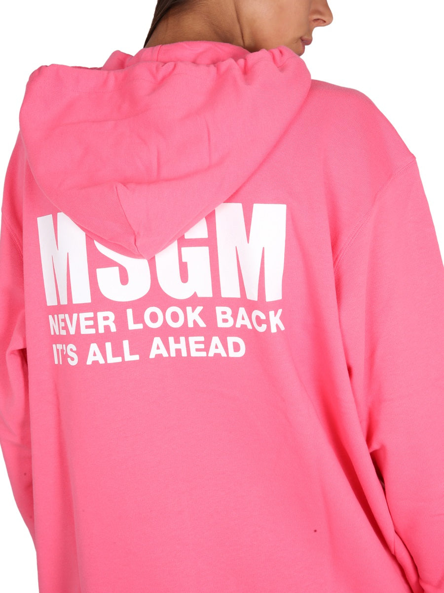 MSGM SWEATSHIRT WITH LOGO PRINT 3441MDM7823700014