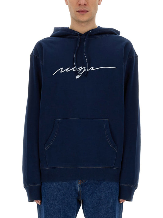 MSGM SWEATSHIRT WITH CURSIVE LOGO 3640MM9824700089