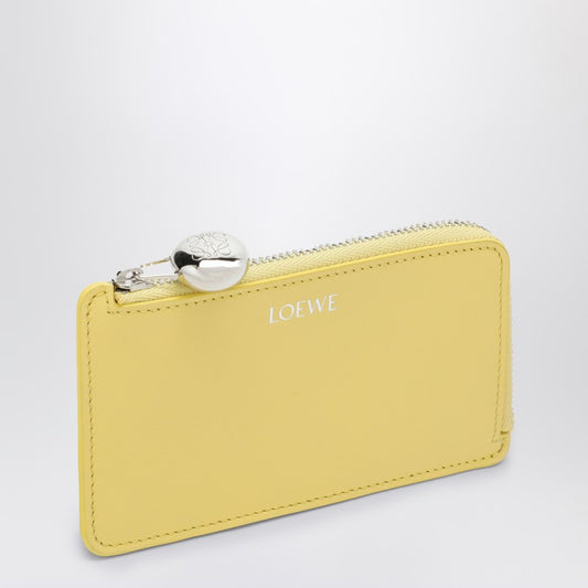 LOEWE Yellow leather Pebble card case CANBZ40X01LEP_LOEW-4407