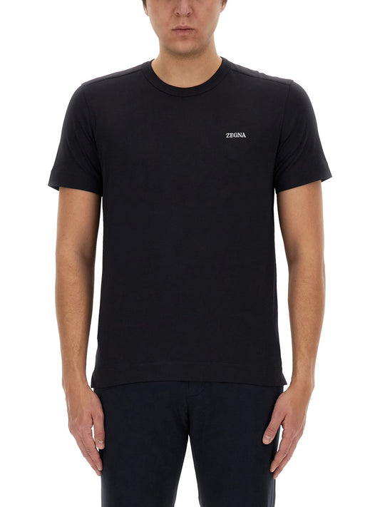 ZEGNA T-SHIRT WITH LOGO E7360A5B760B09-001