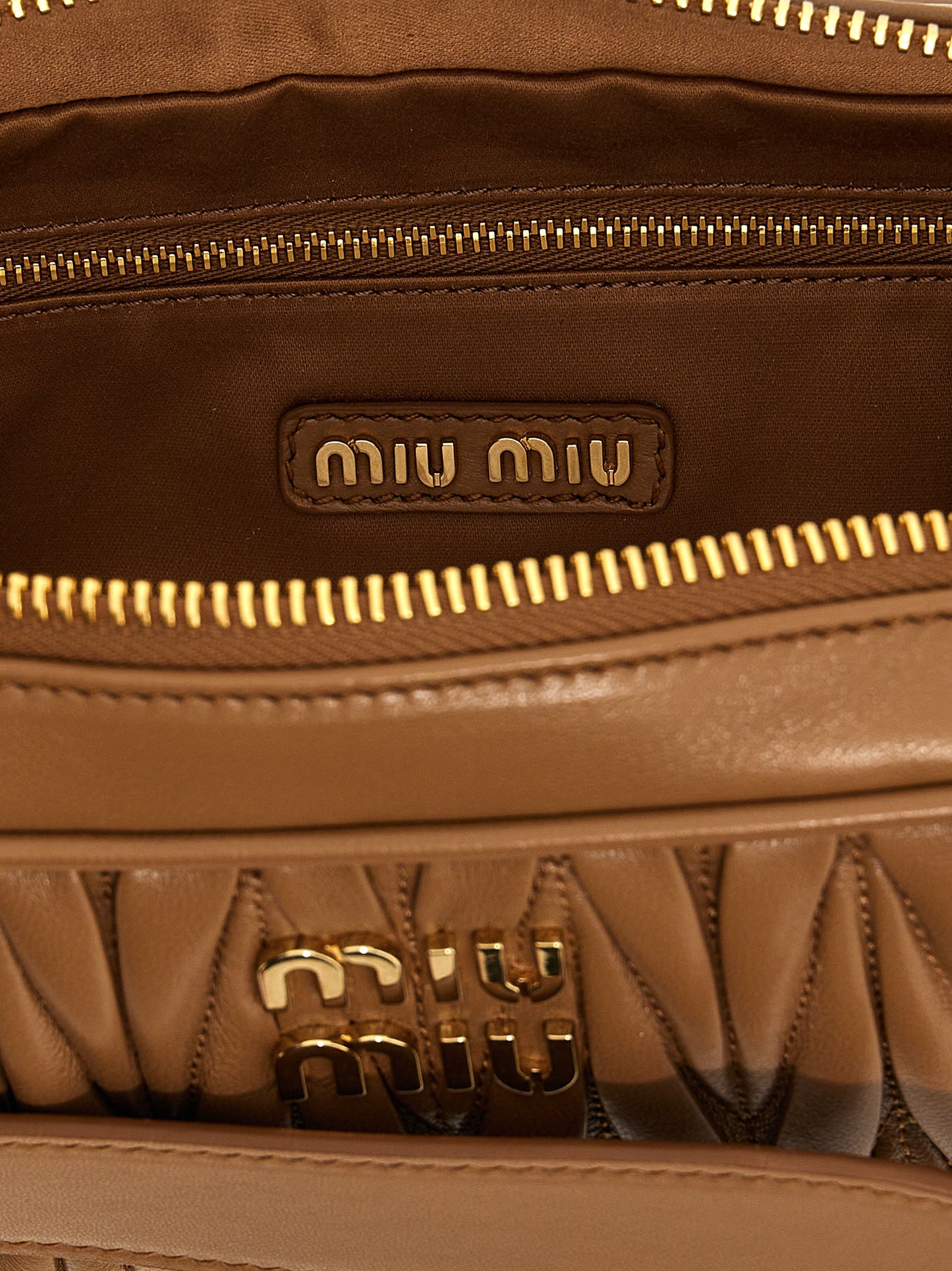 MIU MIU MATELASSÉ LEATHER CLUTCH BAG 5BF122N88F098L