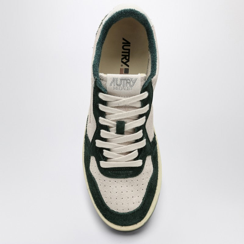 AUTRY Medalist beige/bottle green suede sneakers AULMSH12P_AUTRY-SH12