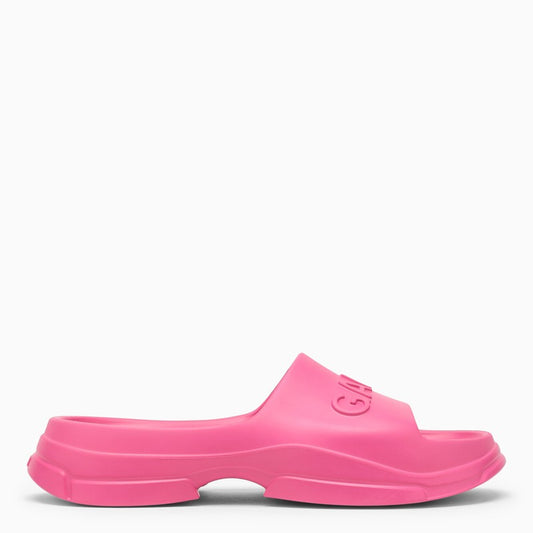 GANNI Fucsia rubber slipper with logo S24344925O_GAN-483