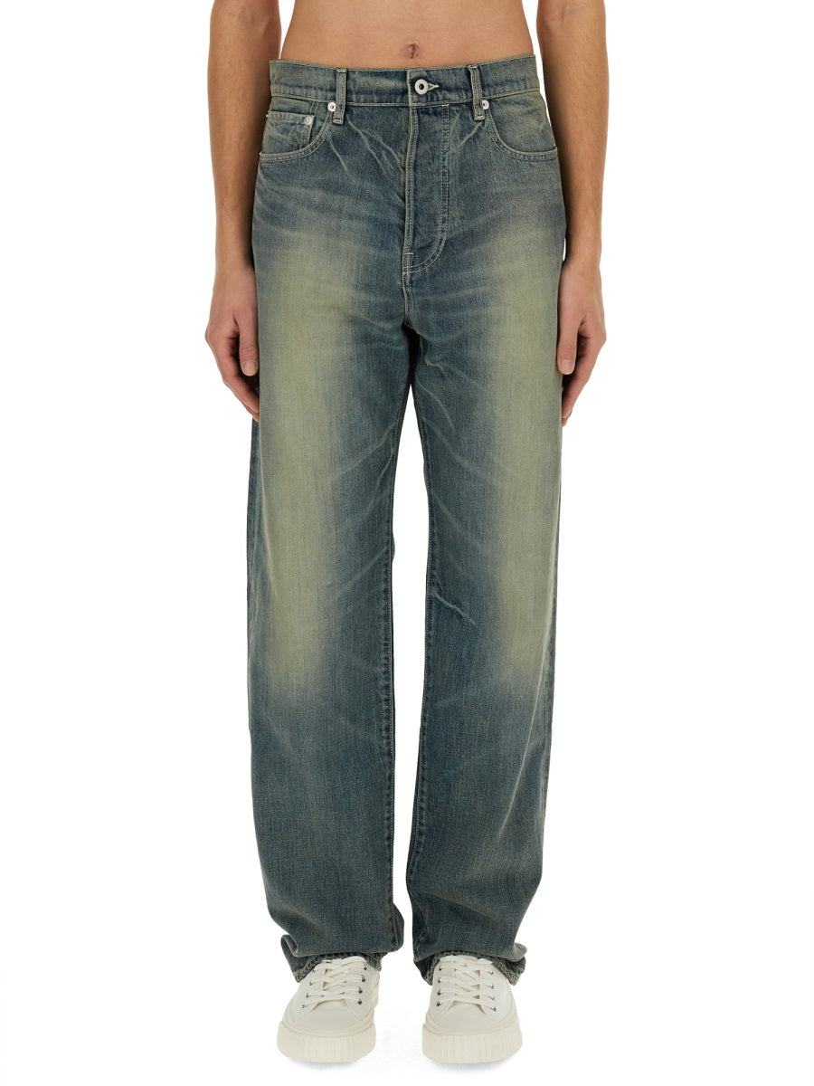 KENZO ASAGAO STRAIGHT JEANS 'KENZO CREATIONS' FE55DP3316I7DY