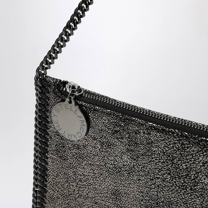 Stella McCartney Metallic ruthenium-coloured wallet bag with chain 7P0076WP0489Q_STELL-1111