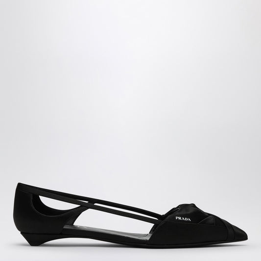 Prada Black satin ballerina with cut out 1F734N015049P_PRADA-F0002