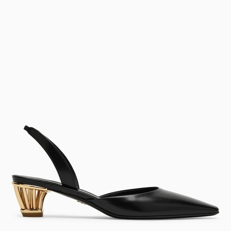 FERRAGAMO Black slingback with cage heel 07727221CLEO_FERRA-NR