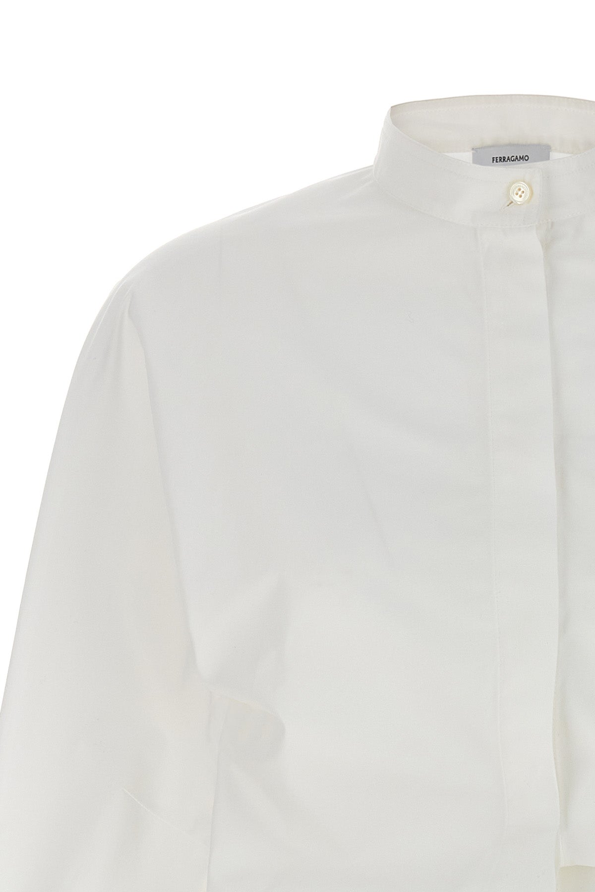 FERRAGAMO CROPPED SHIRT 0767507OPTICWHITE