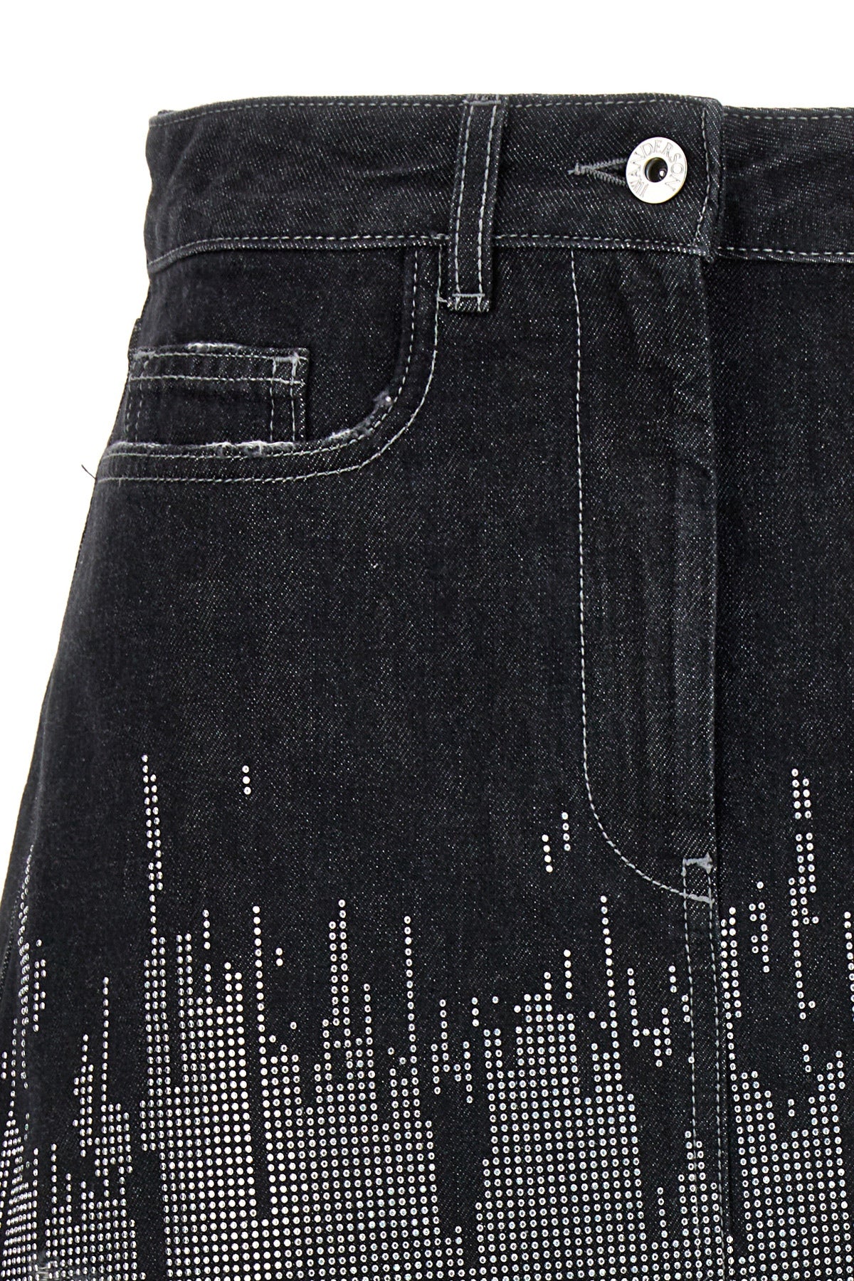 JW Anderson SEQUIN ASYMMETRIC DENIM SKIRT SK0132PG1270931