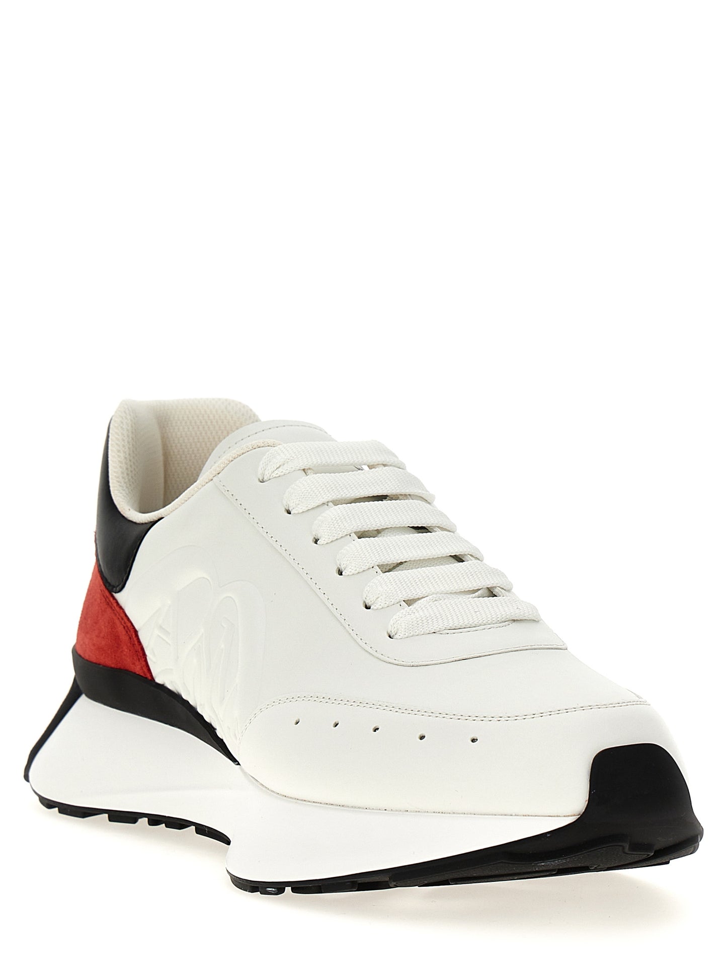 Alexander McQUEEN LOGO LEATHER SNEAKERS 777417WIDNK8759