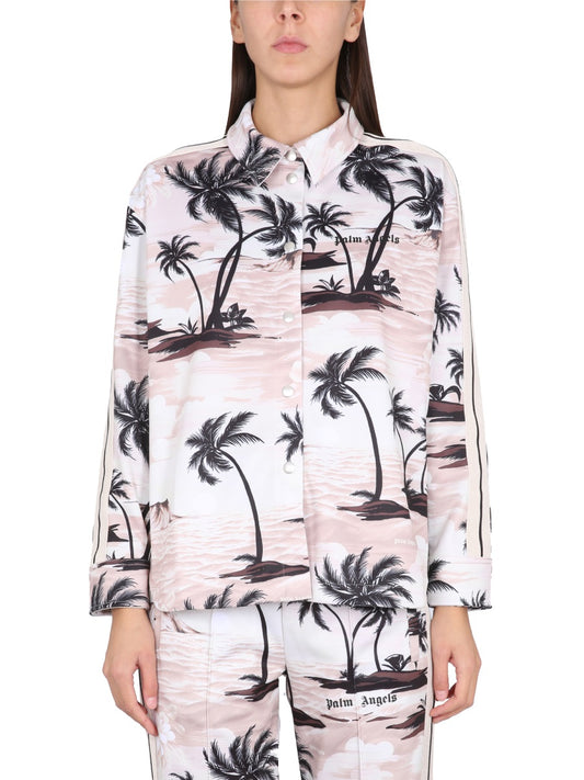 Palm Angels ISLAND PRINT SHIRT PWGA050S23FAB0016110